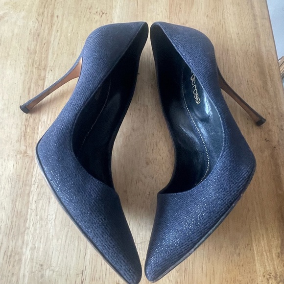 Sergio Rossi Blue Heels with Pointed Toe and Stiletto Heel - Picture 1 of 15